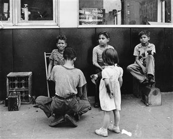 (SPANISH HARLEM, NEW YORK--MARTIN HARRIS) Group of 6 lively photographs of New Yorks Hispanic community, Spanish Harlem, by Harris.